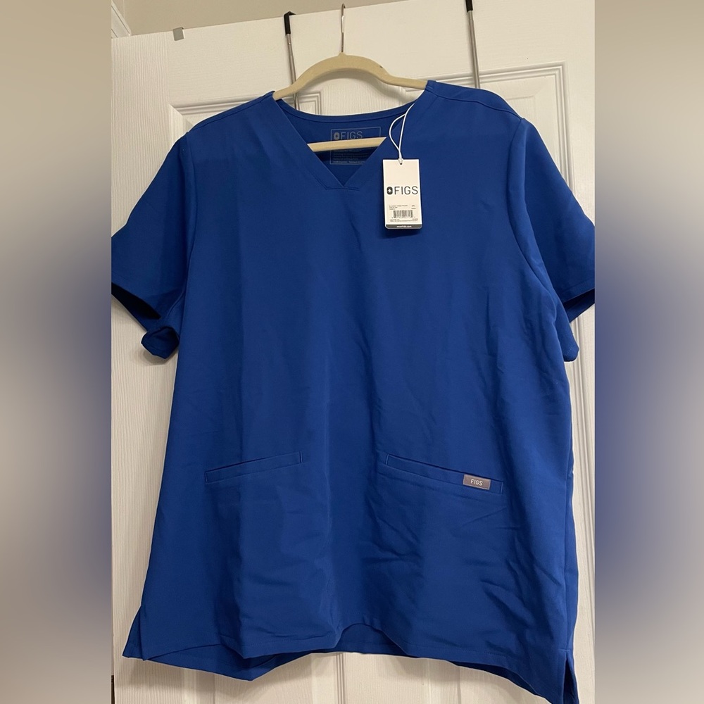 Figs Royal Blue Casma Scrub Top 2XL